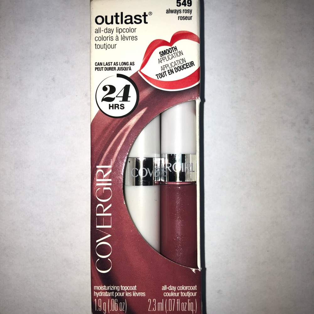 NIB Covergirl Outlast Lipstick #549 Always Rosy.